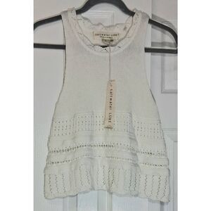 Saltwater luxe womens cream white crochet knit top fairy coquette romantic